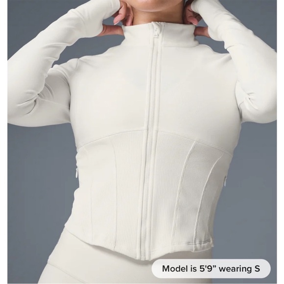 ALO Yoga Sweaters - Alo Yoga Airbrush Corset Full Zip Jacket Sz S